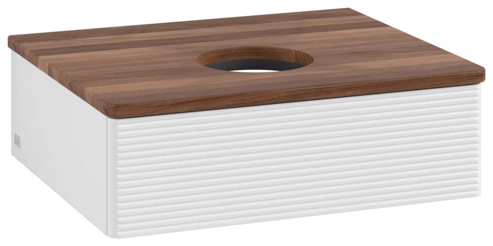 Villeroy & Boch Waschbeckenunterschrank Antao K07_1, Glossy White Lacquer, 600x190x500 mm, mit SoftClosing und Push-to-open Funktion