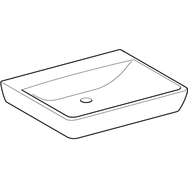 Wandwaschtisch „Renova Comfort“, rechteckig 65 × 55 cm in weiß alpin