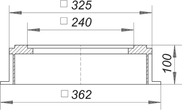Drainage-Aufstockelement, 362 x 362 mm Drainage-Aufstockelement, 362 x 362 mm