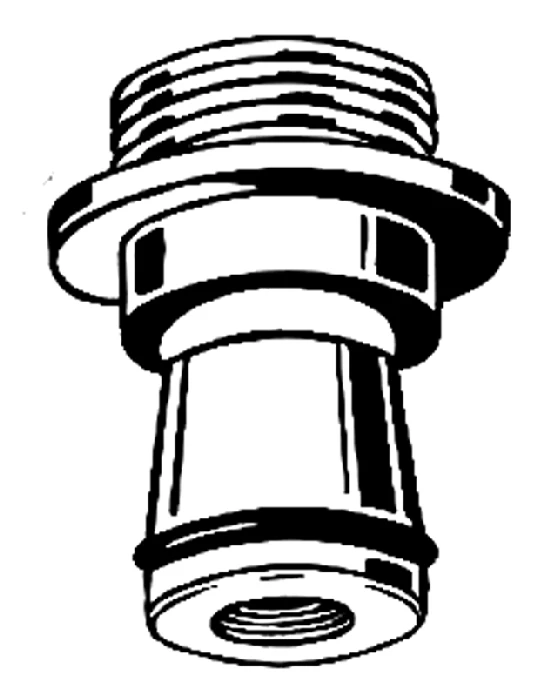 Universal-Adapter 12037, für Armaturen mit Überwurfmutter 3/4'' in Verbindung mit Standanschluss 12 03, chrom