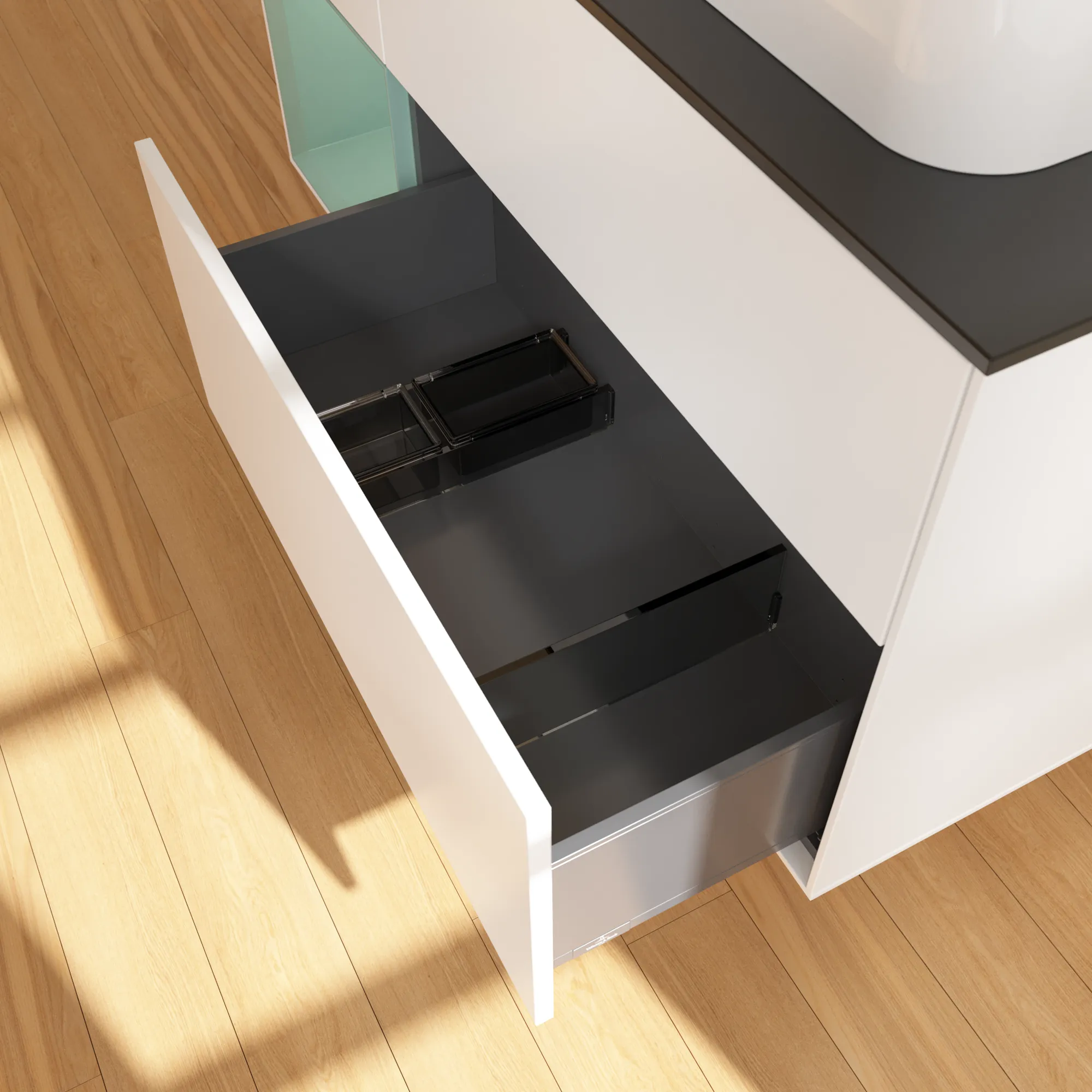 Villeroy & Boch Waschtischunterschrank „Finion“ für Schrankwaschtisch 1200 × 603 × 501 mm White Matt Lacquer, für Becken rechts Villeroy & Boch Waschtischunterschrank „Finion“ für Schrankwaschtisch 1200 × 603 × 501 mm White Matt Lacquer, für Becken rechts