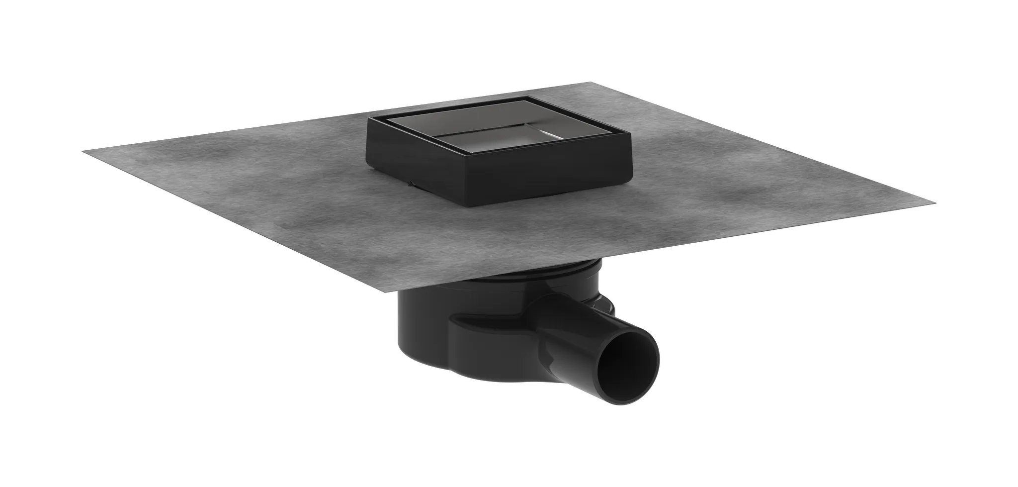 Hansgrohe RainDrain Point Komplettset Punktab. 100x100mm befliesbar Edelstahl gebürstet Hansgrohe RainDrain Point Komplettset Punktab. 100x100mm befliesbar Edelstahl gebürstet