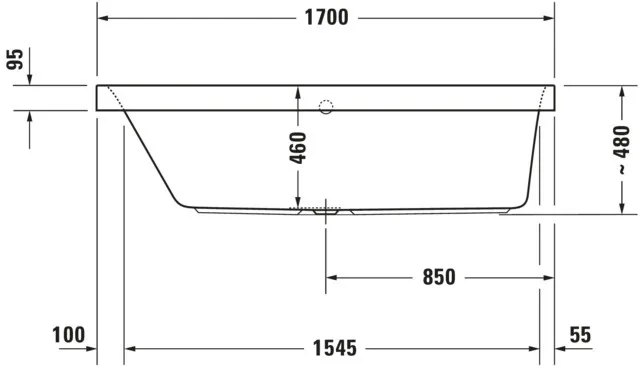Duravit Whirlwanne „Happy D.2“ rechteck 1700 × 700 mm mit Combi-System E, in Weiß Duravit Whirlwanne „Happy D.2“ rechteck 1700 × 700 mm mit Combi-System E, in Weiß
