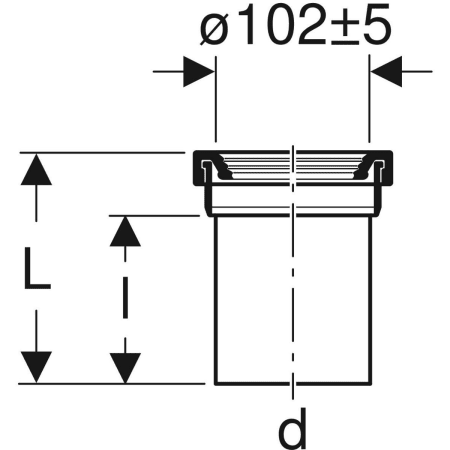 Geberit Anschlussstutzen 185 mm Geberit Anschlussstutzen 185 mm
