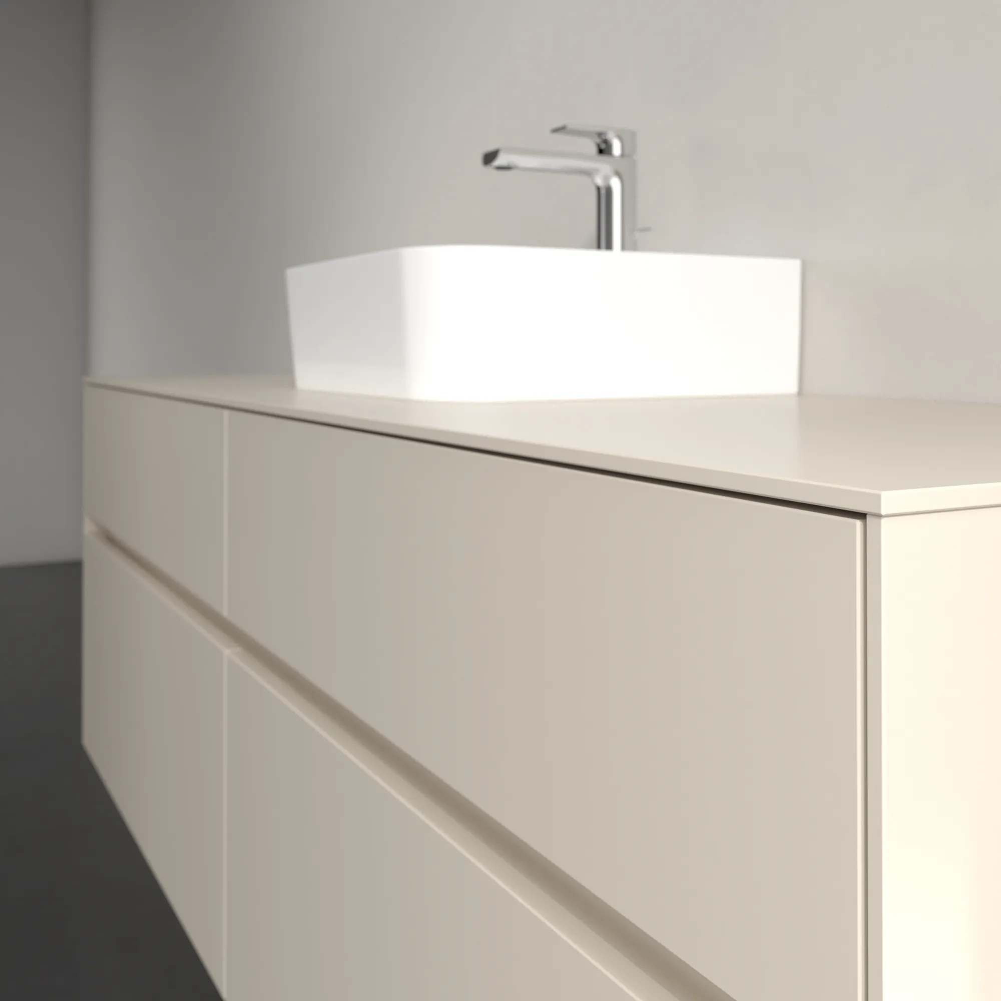 Villeroy & Boch Waschtischunterschrank „Collaro“ 1600 × 548 × 500 mm Cashmere Grey, ohne Beleuchtung, für Becken mittig Villeroy & Boch Waschtischunterschrank „Collaro“ 1600 × 548 × 500 mm Cashmere Grey, ohne Beleuchtung, für Becken mittig