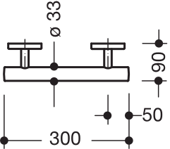 HEWI Haltegriff „System 800K“ in Rubinrot