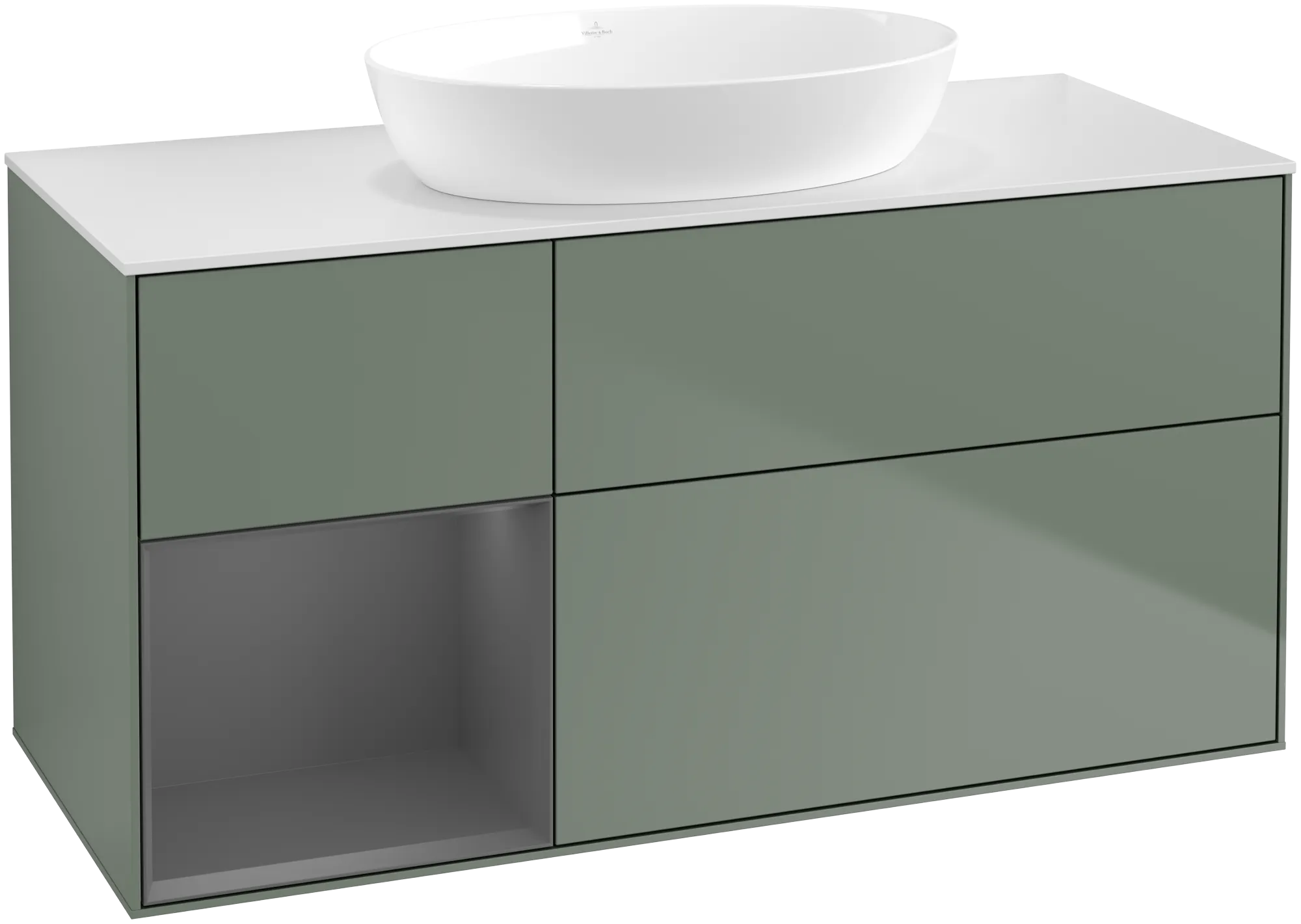Villeroy & Boch Finion Waschbeckenunterschrank FA6 1200x603x501mm Olive Matt