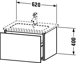 Duravit Waschtischunterschrank wandhängend „L-Cube“ 62 × 40 × 48,1 cm Duravit Waschtischunterschrank wandhängend „L-Cube“ 62 × 40 × 48,1 cm