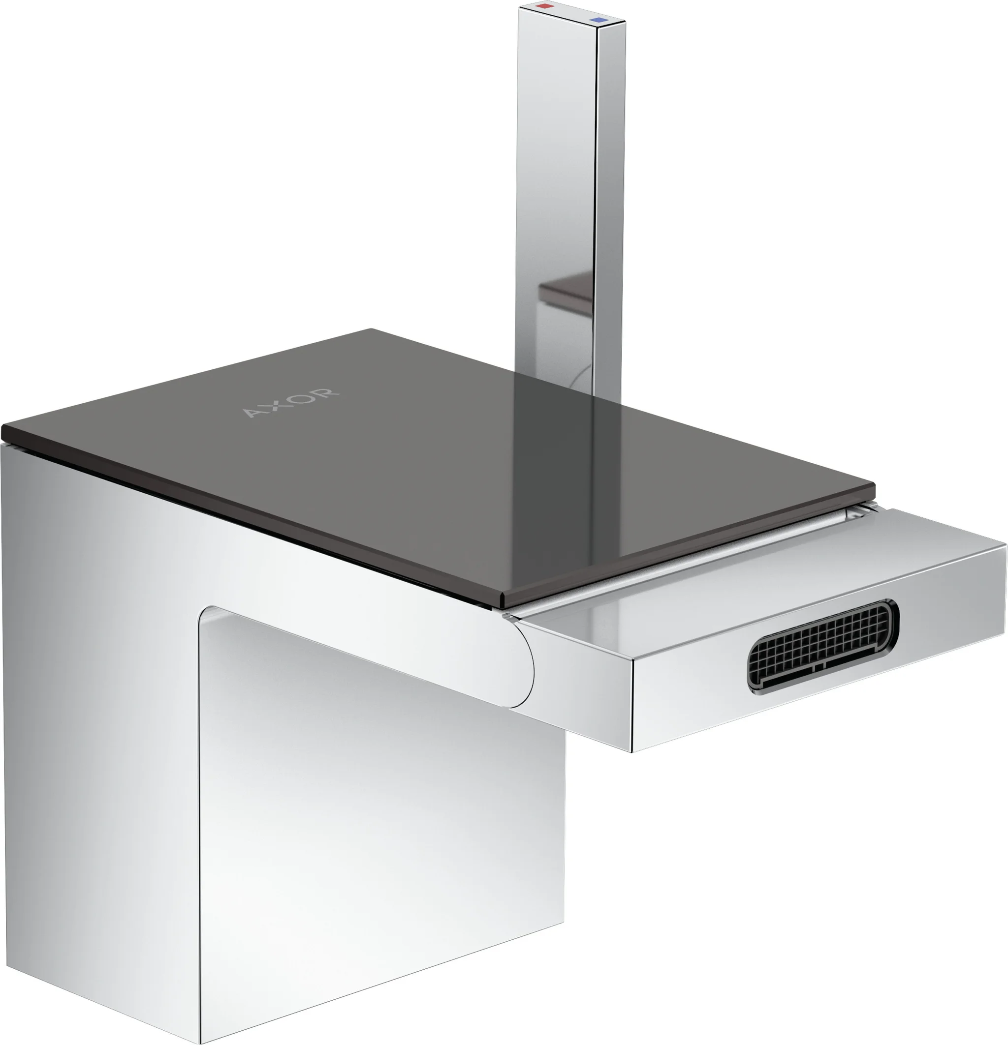 Hansgrohe AXOR MyEdition Bidetmischer - Einhebel-Bidetmischer mit Push-Open Ablaufgarnitur, Chrom, Ausladung 121 mm, Auslaufhöhe 83 mm