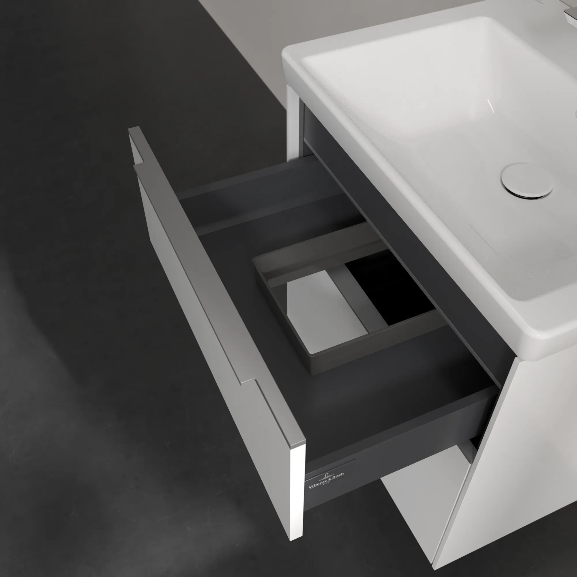 Villeroy & Boch Waschtischunterschrank „Subway 3.0“ für Schrankwaschtisch 572 × 576 × 478 mm Pure White, für Becken mittig