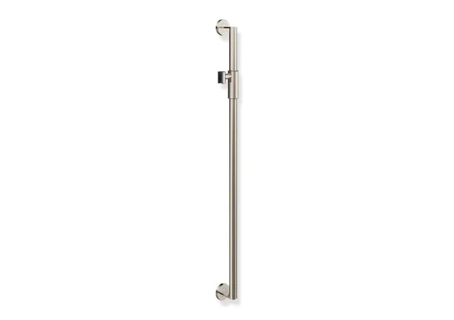 HEWI Brausehalterstange System 900, Edelstahl PVD, Achsmaß 1.100 mm, Durchmesser 32 mm, magnetischer Brausehalter, Farbe Nickel glänzend