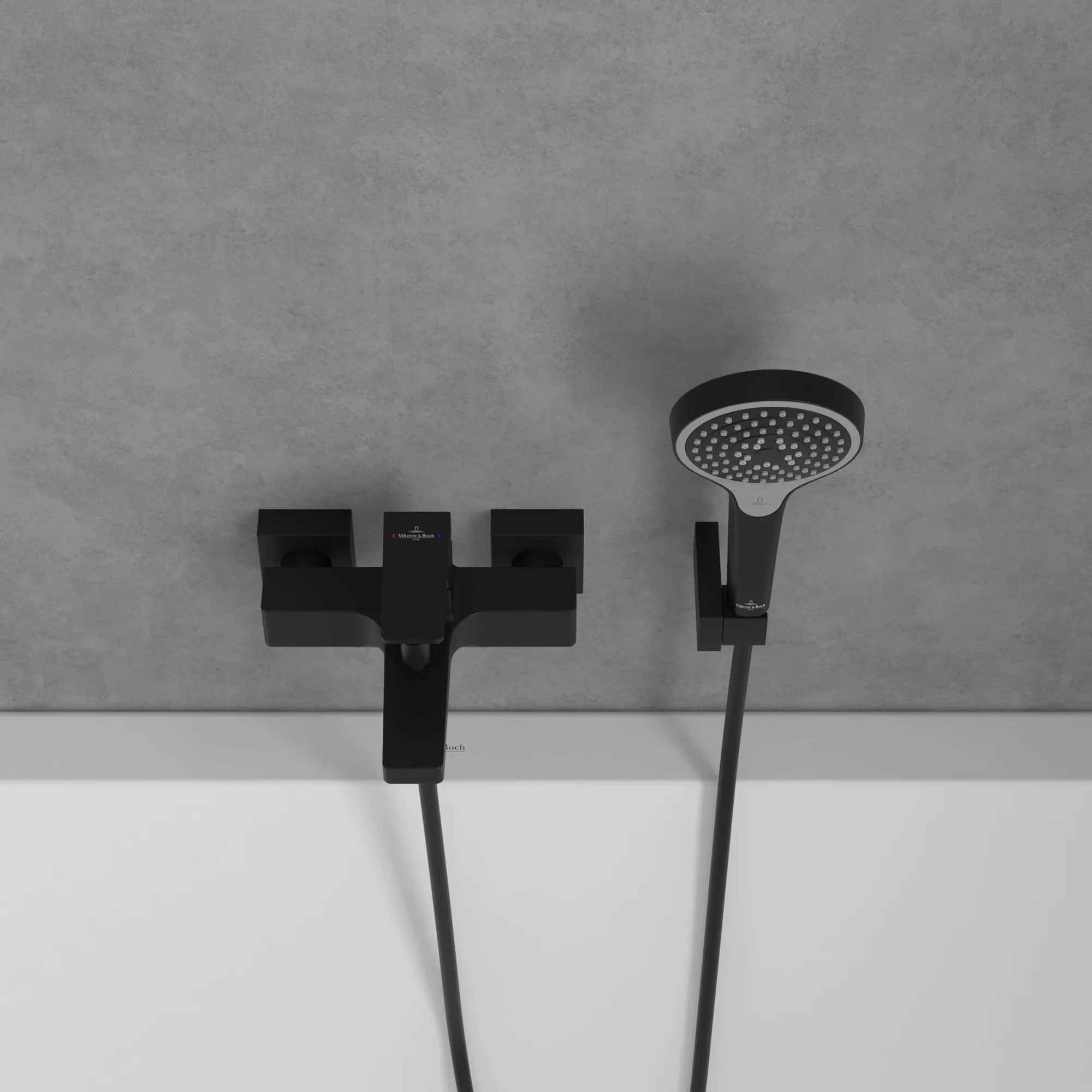Villeroy & Boch Architectura Square Einhebel-Badewannenarmatur, 210x198x101 mm, Matt Black Villeroy & Boch Architectura Square Einhebel-Badewannenarmatur, 210x198x101 mm, Matt Black