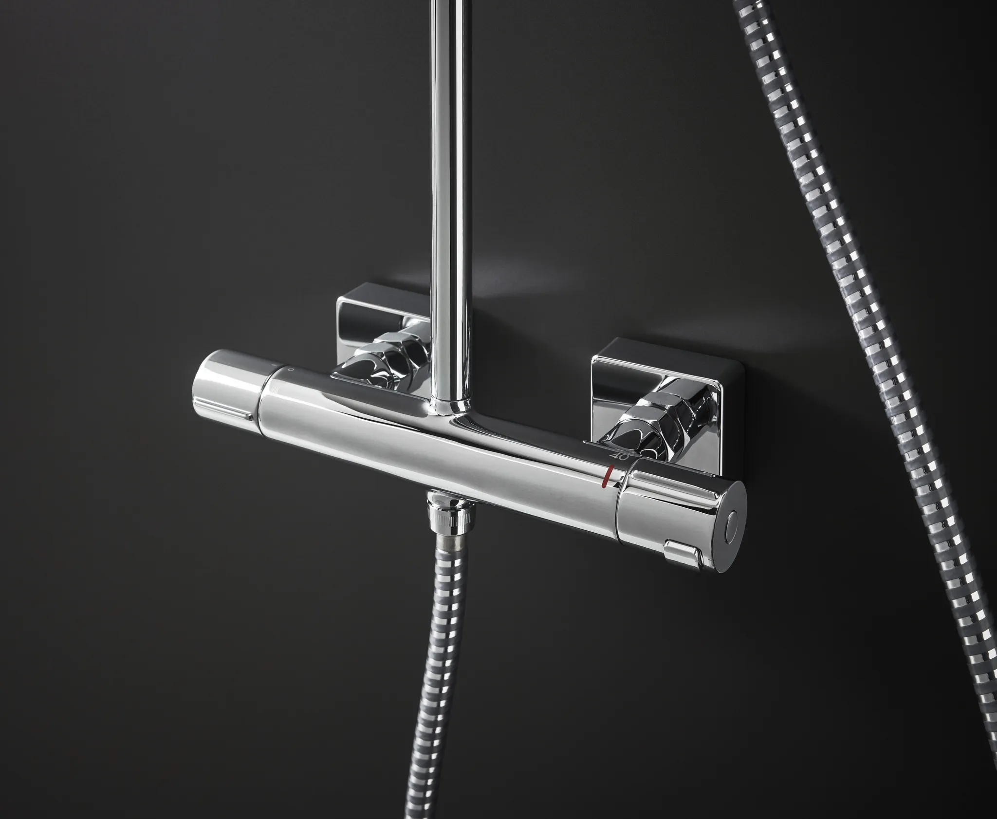 Showerpipe 200 1j Vernis Shape Green chrom mit Brausethermostat