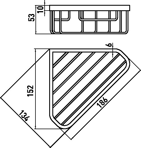 emco Eck-Seifenkorb „system 2“ 15,3 × 15,3 × 5,4 cm in chrom