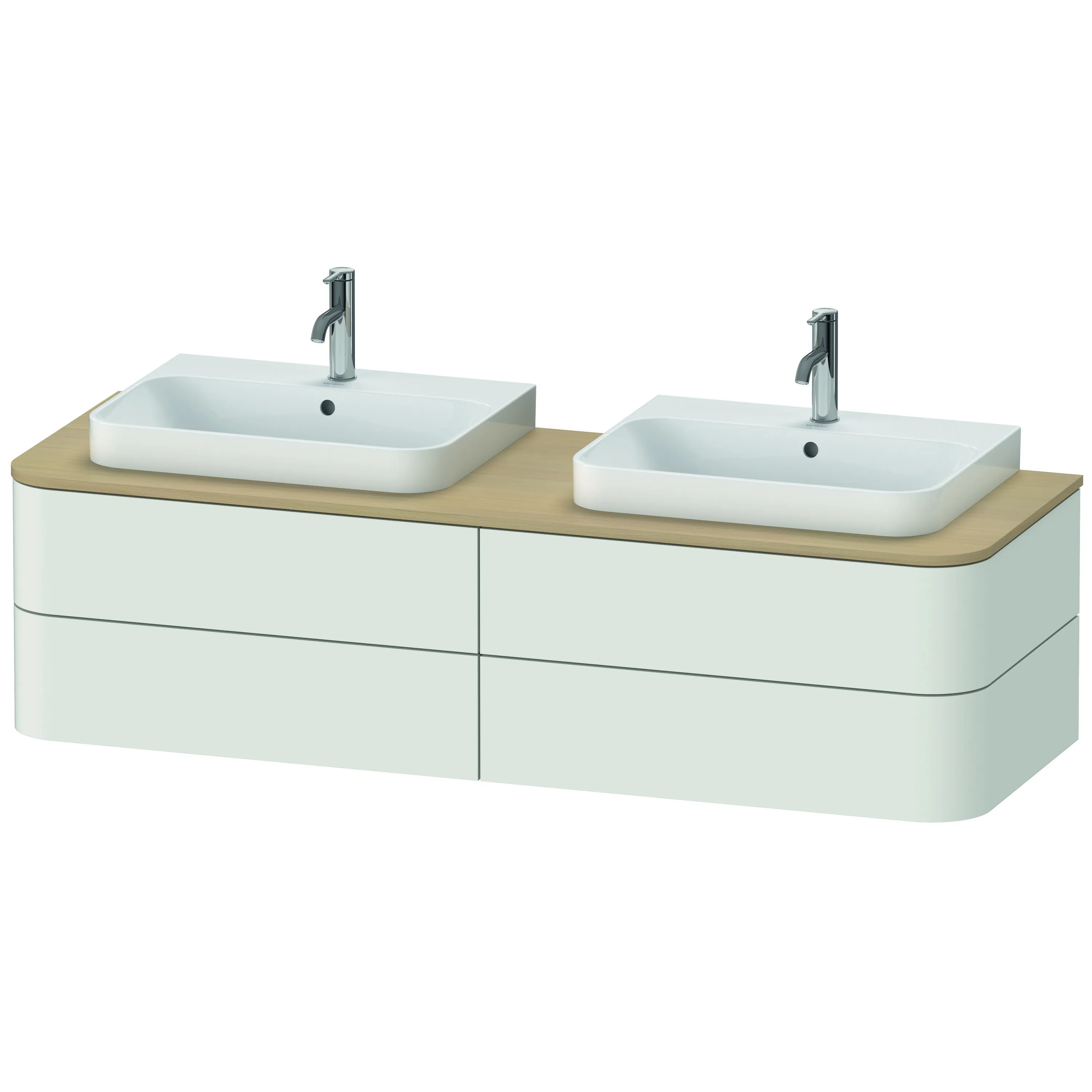 Duravit Waschtischunterschrank wandhängend „Happy D.2 Plus“ 160 × 40,8 × 55 cm Nordic Weiß Seidenmatt Duravit Waschtischunterschrank wandhängend „Happy D.2 Plus“ 160 × 40,8 × 55 cm Nordic Weiß Seidenmatt