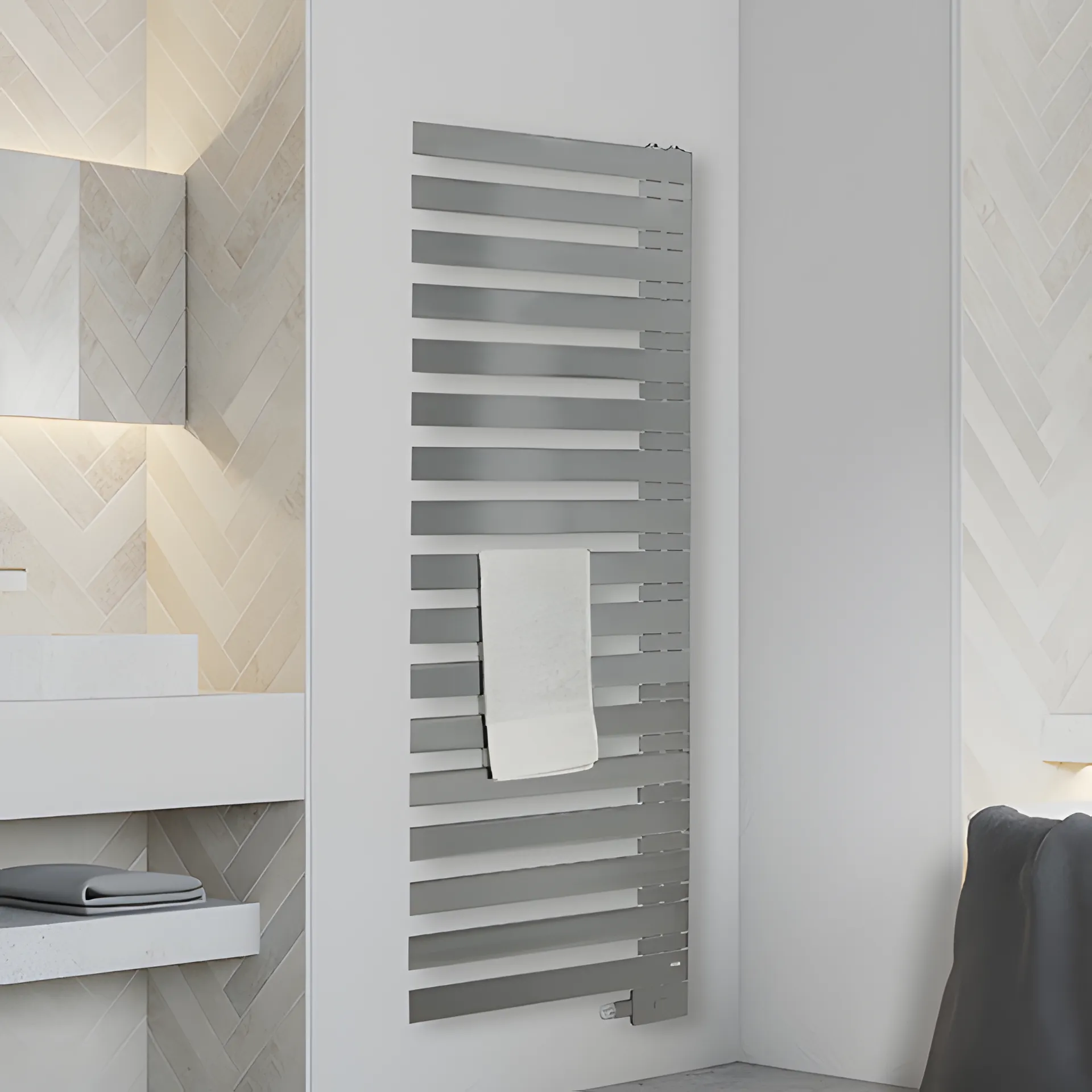 BEMM Design-Heizkörper über Kopf wendbar „Triola“ 50 × 118,4 cm in Weiß (RAL 9016) BEMM Design-Heizkörper über Kopf wendbar „Triola“ 50 × 118,4 cm in Weiß (RAL 9016)