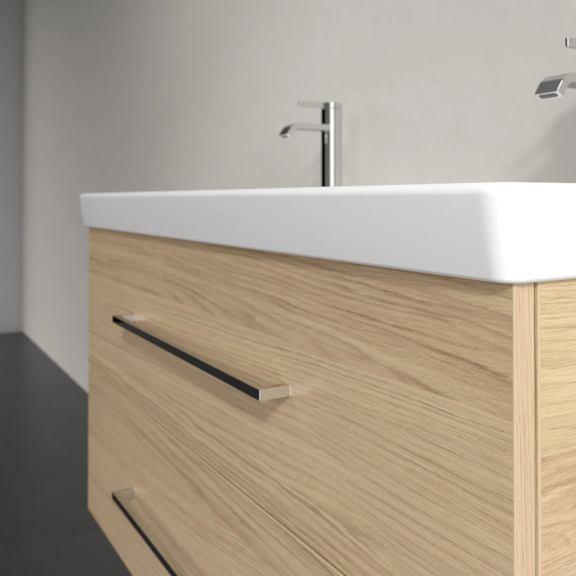 Villeroy & Boch Waschtischunterschrank „Avento“ für Schrankwaschtisch 980 × 514 × 452 mm Nordic Oak, Soft Closing