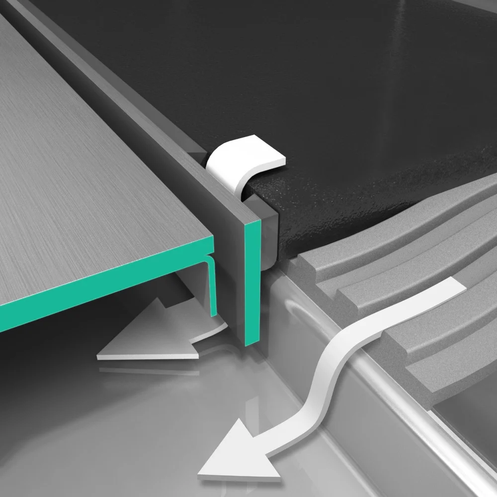 Hansgrohe RainDrain Match Duschrinne 1200 mm mit höhenverstellbarem Rahmen, Edelstahl gebürstet