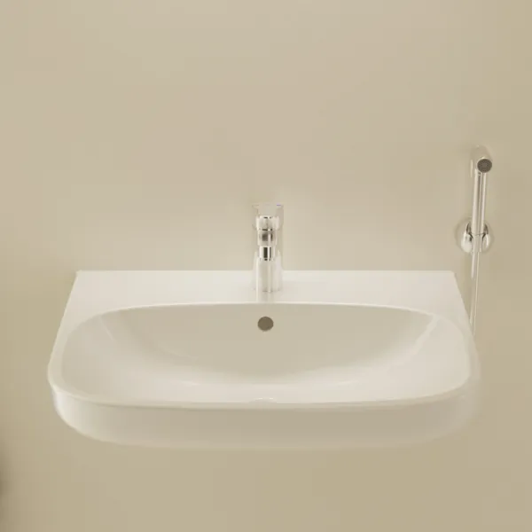 Waschtischarmatur m.sep.Seitenbrause H80 Cerabase ohne Ablaufgarnitur Ausladung 106mm Chrom Waschtischarmatur m.sep.Seitenbrause H80 Cerabase ohne Ablaufgarnitur Ausladung 106mm Chrom