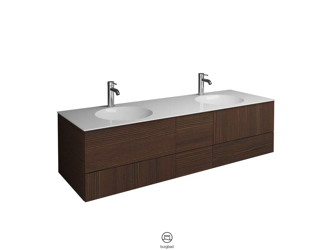 burgbad Badmöbelset „Coco“ in Weiß Matt mit Laserkante burgbad Badmöbelset „Coco“ in Weiß Matt mit Laserkante