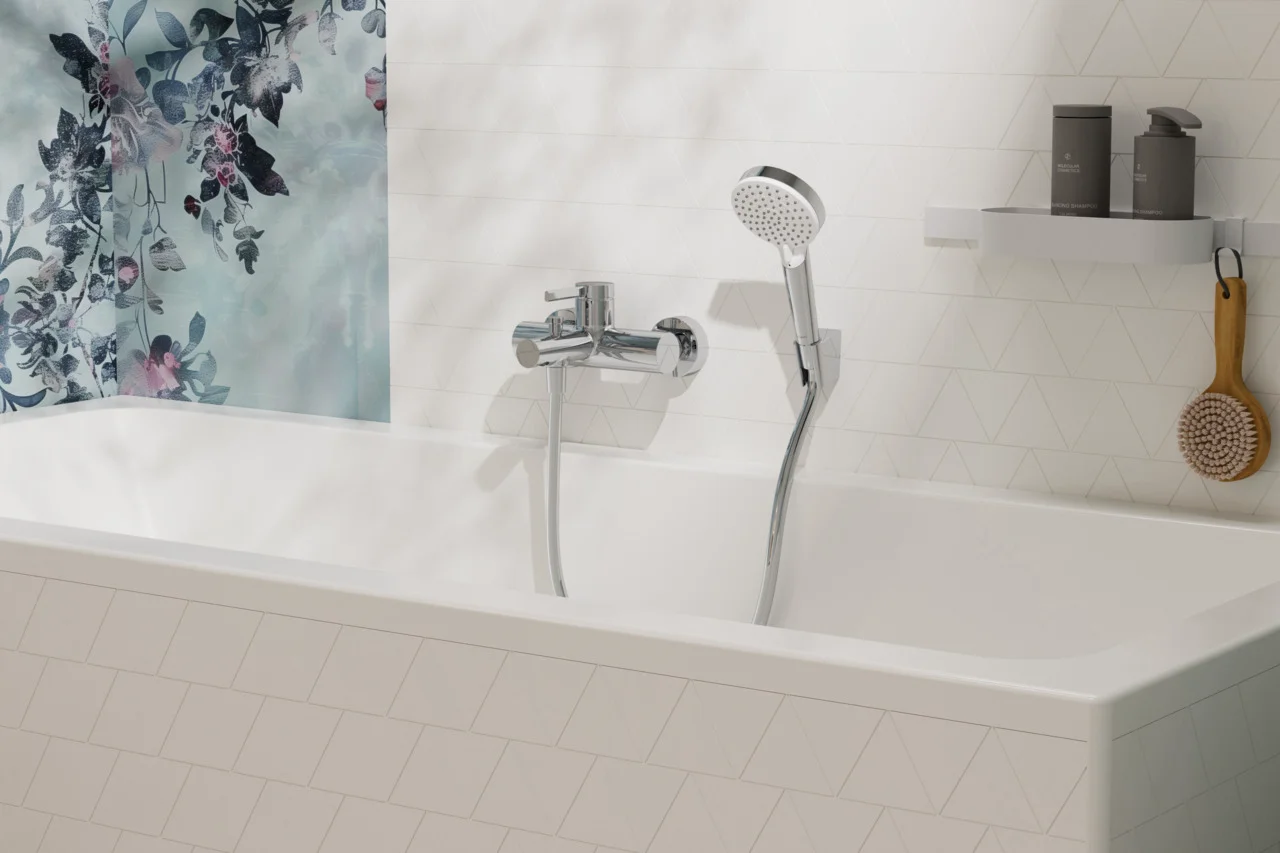 Hansgrohe Zesis S Einhebel-Wannenmischer Aufputz, Chrom, Ausladung 175 mm, DN15, 2 Verbraucher Hansgrohe Zesis S Einhebel-Wannenmischer Aufputz, Chrom, Ausladung 175 mm, DN15, 2 Verbraucher