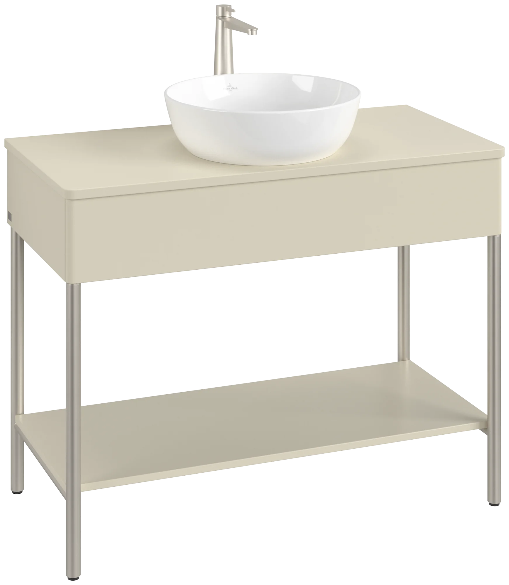 Villeroy & Boch Waschbeckenunterschrank Artis K64050, Silk Grey Matt Lacquer, 1000x782x500 mm, Push-to-open Funktion, mit Metallgestell Villeroy & Boch Waschbeckenunterschrank Artis K64050, Silk Grey Matt Lacquer, 1000x782x500 mm, Push-to-open Funktion, mit Metallgestell