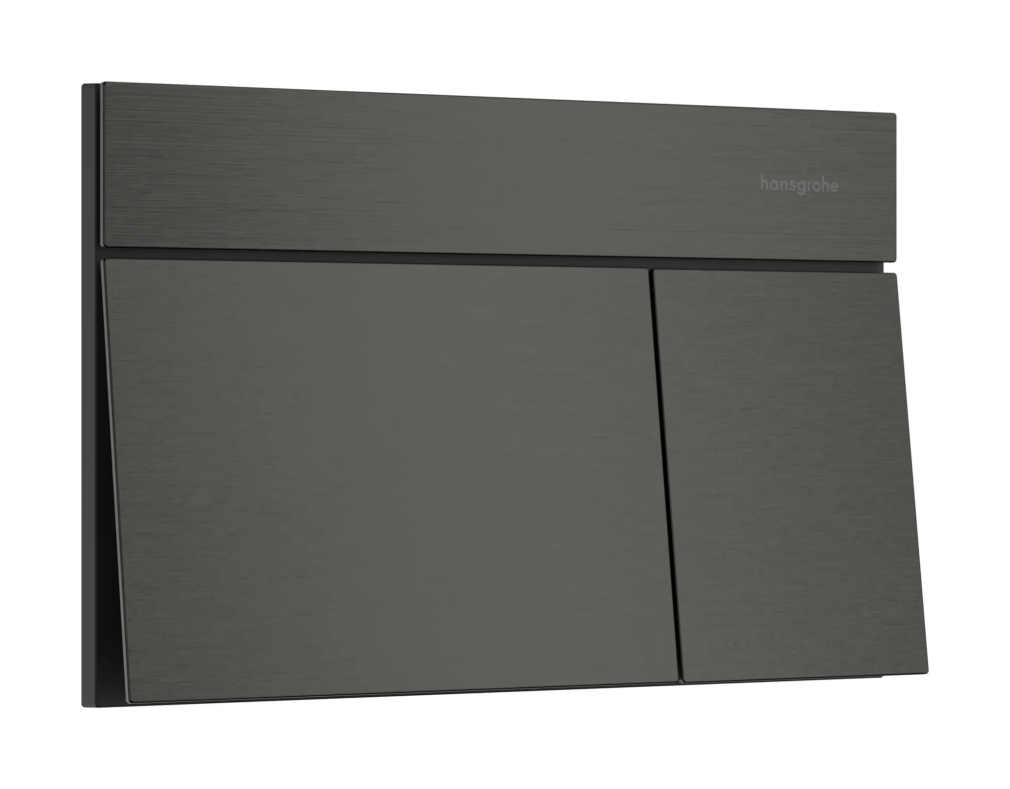 Hansgrohe iFrame Element E Betätigungsplatte für 2-Mengen-Spülung, Brushed Black Chrome