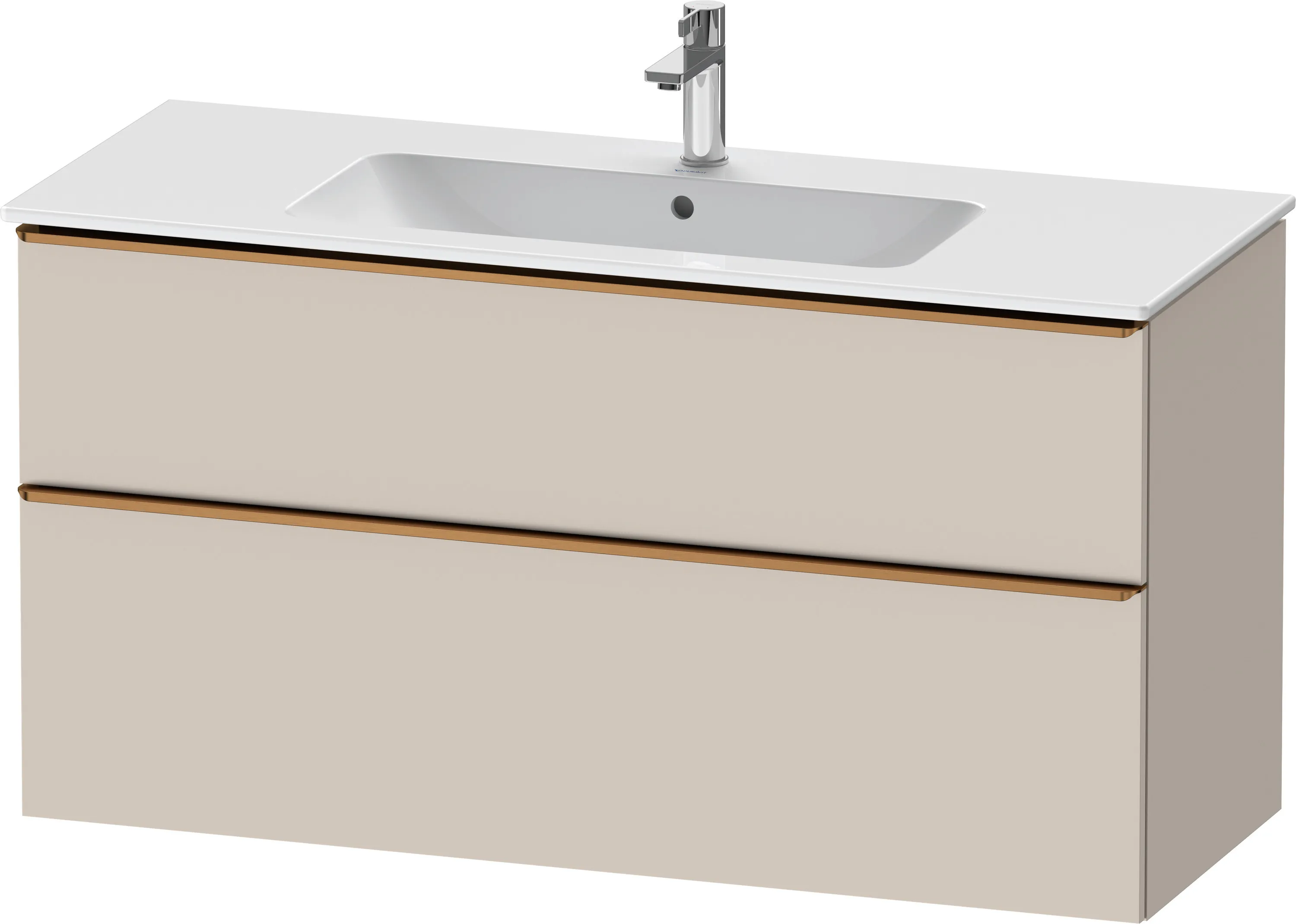 Duravit Waschtischunterschrank wandhängend „D-Neo“ 121 × 62,5 × 46,2 cm Taupe Matt
