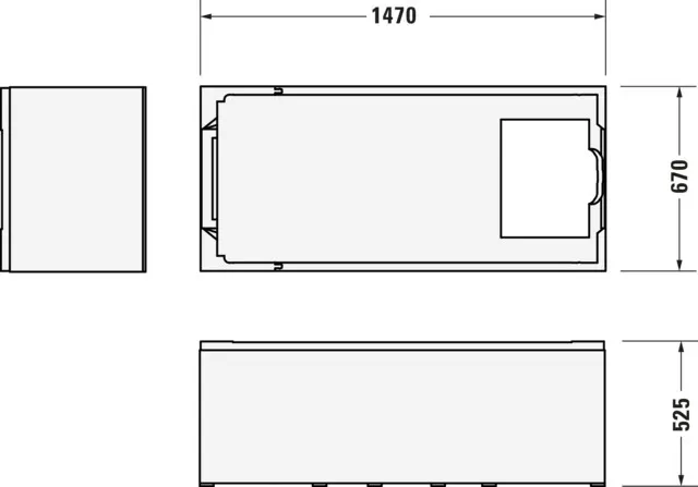 Duravit Badewanne „No.1“ rechteck 150 × 70 cm, Fußablauf