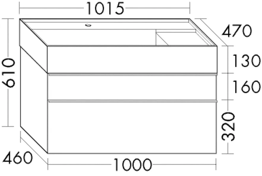 burgbad Yumo PG1 Mi-Waschtisch inkl. WTU, Mineralguss, 470x1015x610mm burgbad Yumo PG1 Mi-Waschtisch inkl. WTU, Mineralguss, 470x1015x610mm