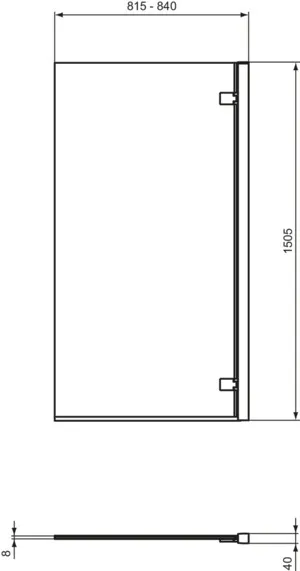Ideal Standard Badewannenabtrennung „i.life“ Ideal Standard Badewannenabtrennung „i.life“