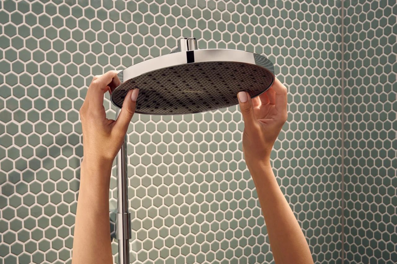 Activera S Showerpipe 240 1jet EcoSmart+ mit ShowerTablet Select 360 Varia, Oberfläche: Chrom Activera S Showerpipe 240 1jet EcoSmart+ mit ShowerTablet Select 360 Varia, Oberfläche: Chrom