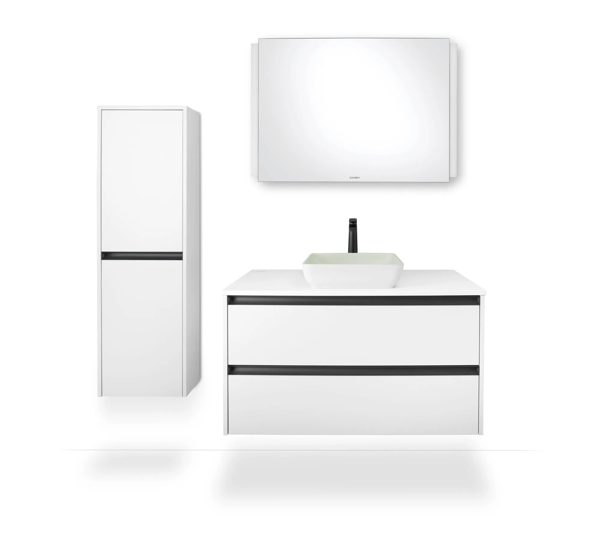 Einhand-Waschtischarmatur „Tulum by Starck“ Ausladung 155 mm in Schwarz (matt)