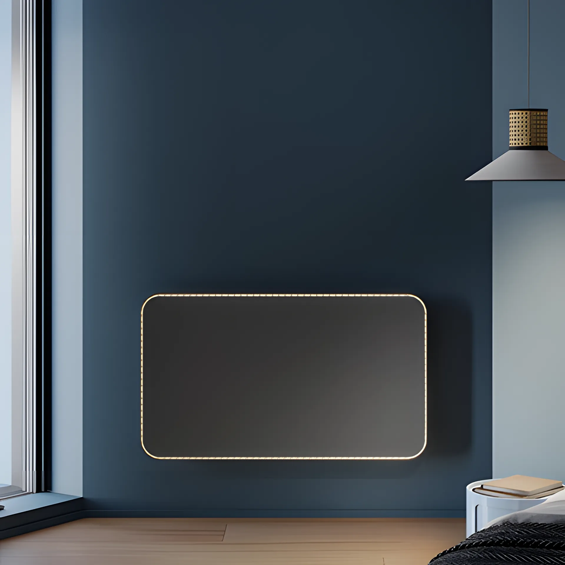BEMM Arte Designer Relax Hybrid H0650x107x0920, Designer-Heizkörper Serie DRC/DRL, Anschluss rechts, Schwarzperlmatt