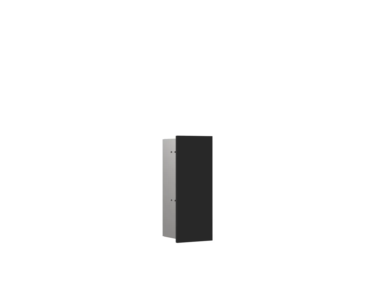 Bürstengarnitur-Modul asis pure Türanschlag links, Unterputz, 435mm, schwarz matt Bürstengarnitur-Modul asis pure Türanschlag links, Unterputz, 435mm, schwarz matt
