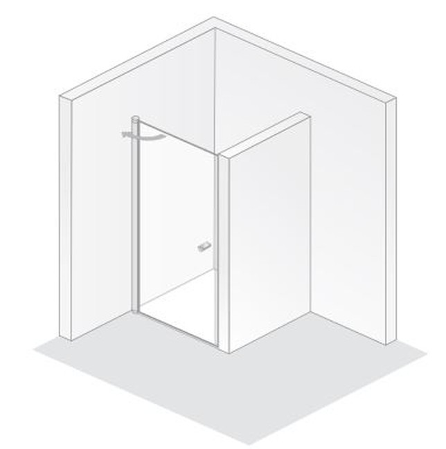 HSK Duschtür „Exklusiv“ Glas Klar hell, Profile Alu Silber-matt, H: 2000 mm