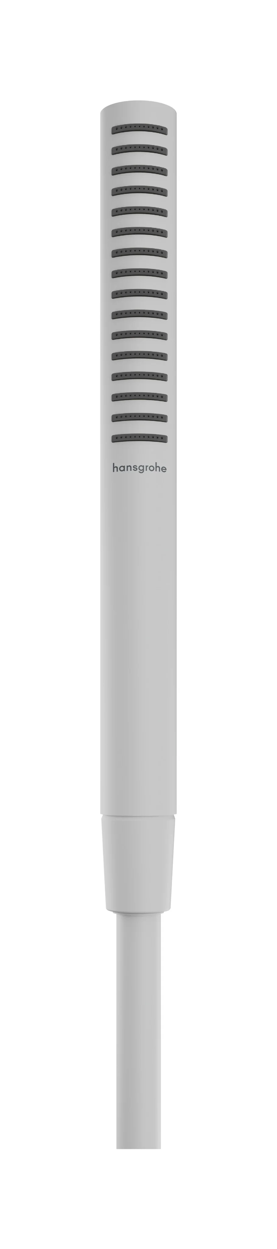 Hansgrohe Pulsify S Stabhandbrause, Mattweiß, 98 x 24 mm, PowderRain Strahlart, QuickClean, max. Durchfluss 5,4 l/min ab 0,5 bar, G 1/2 Anschluss