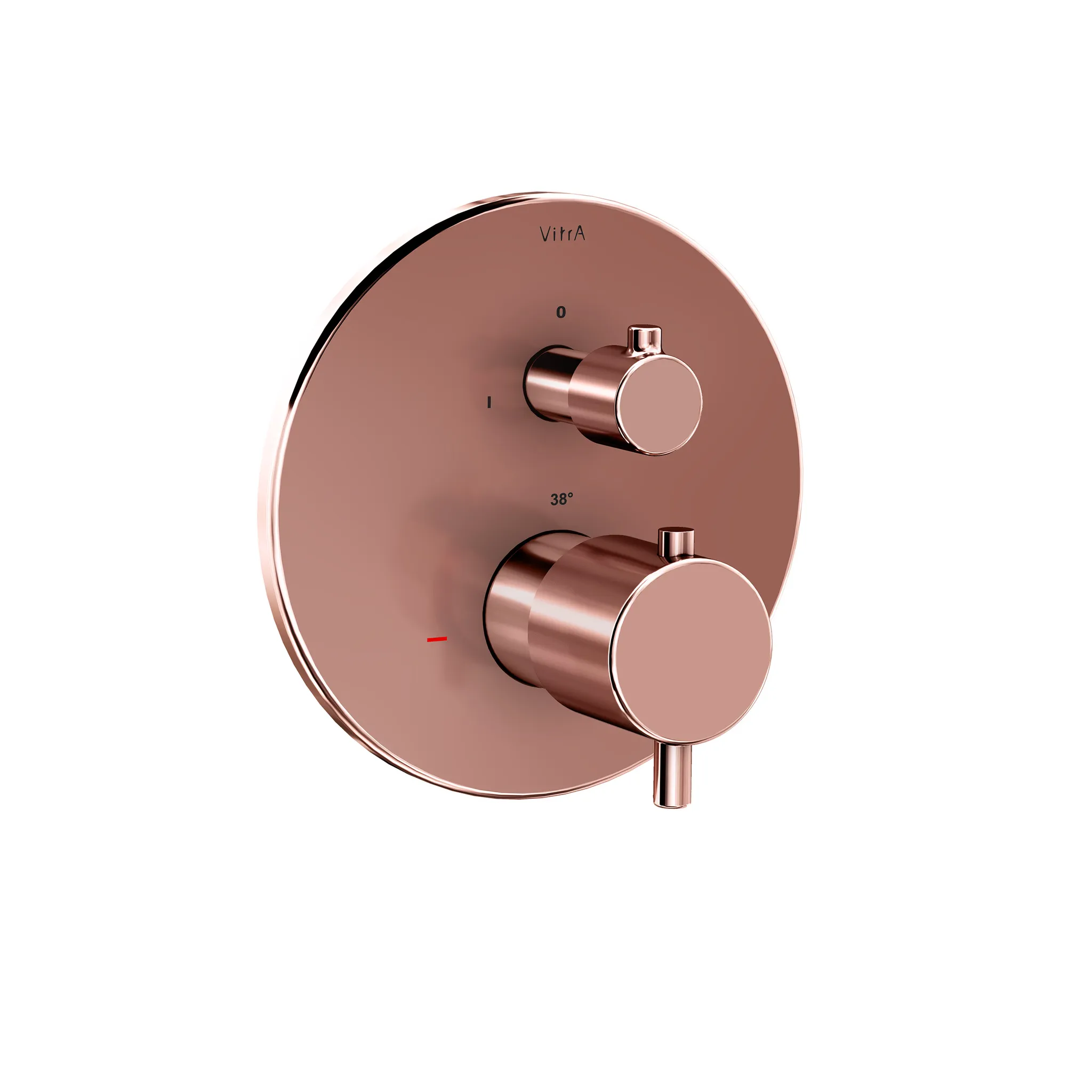 Flow Soft Wannenfüll- und Brausethermostat V-Box Unterputzmontage Kupfer Soft Flow Soft Wannenfüll- und Brausethermostat V-Box Unterputzmontage Kupfer Soft