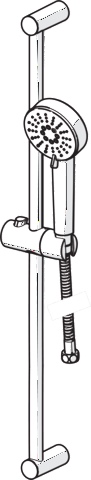 Wandstangengarnitur BASIC 5578 3-strahlig DN15 Chrom