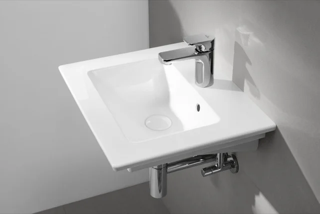 Villeroy & Boch Handwaschbecken Venticello, 500x420x150mm, weiß Alpin, glänzend, mit Überlauf, 1-Loch-Armatur