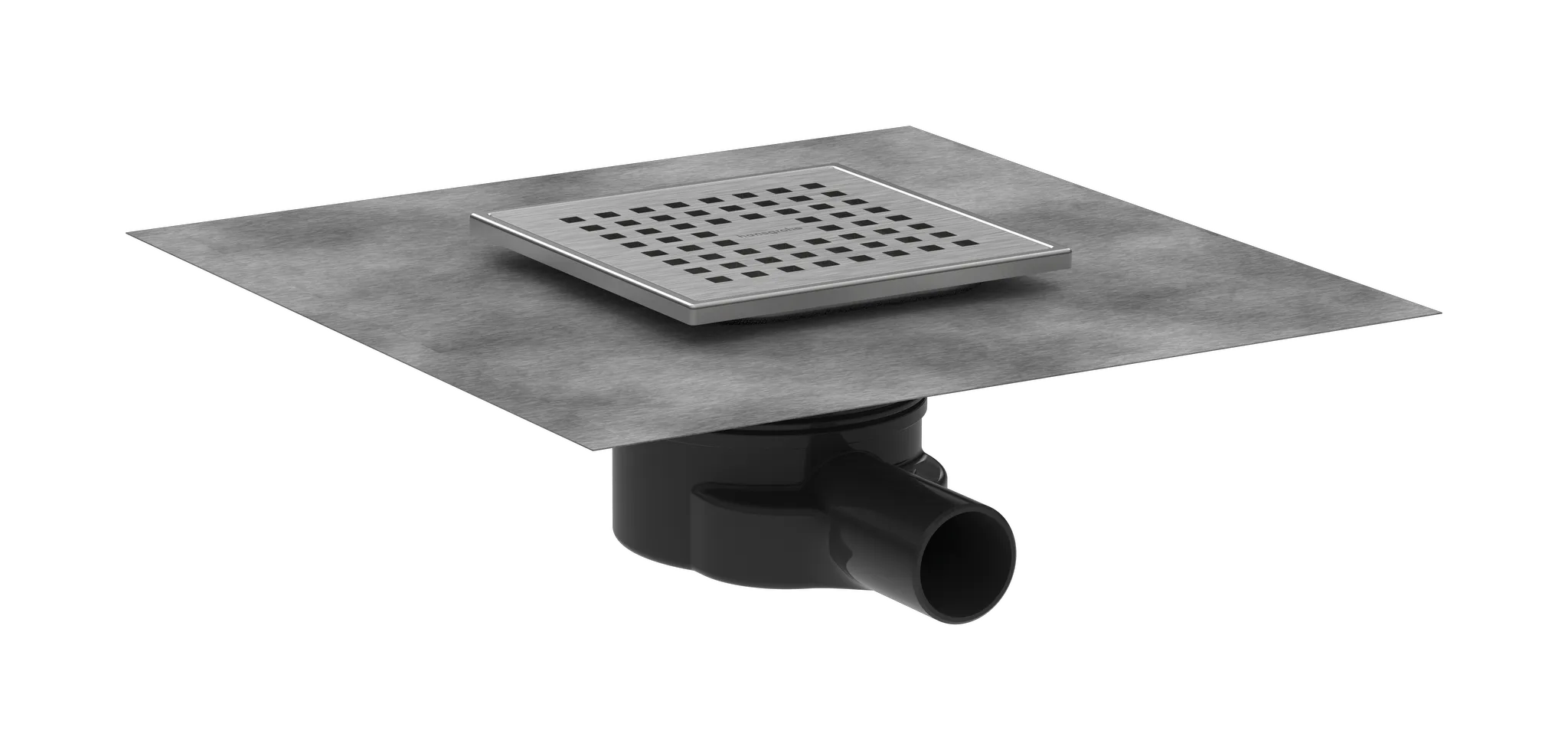 Hansgrohe RainDrain Point Komplettset Punktab. 150x150mm Nordics BST Hansgrohe RainDrain Point Komplettset Punktab. 150x150mm Nordics BST