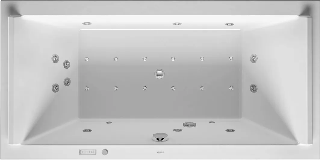 Duravit Whirlwanne „Starck“ rechteck 1800 × 900 mm, Mittelablauf mit Combi-System E, in Weiß Ablauf: Mittelablauf / Größe: 180 × 90 cm / Whirlsystem: mit Combi-System E Duravit Whirlwanne „Starck“ rechteck 1800 × 900 mm, Mittelablauf mit Combi-System E, in Weiß Ablauf: Mittelablauf / Größe: 180 × 90 cm / Whirlsystem: mit Combi-System E