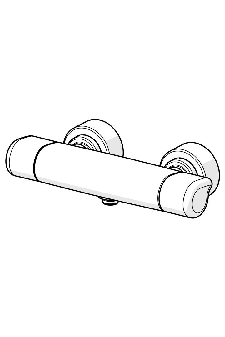 HansaCARE Duscharmatur, Wandmontage, Thermostat, Chrom HansaCARE Duscharmatur, Wandmontage, Thermostat, Chrom