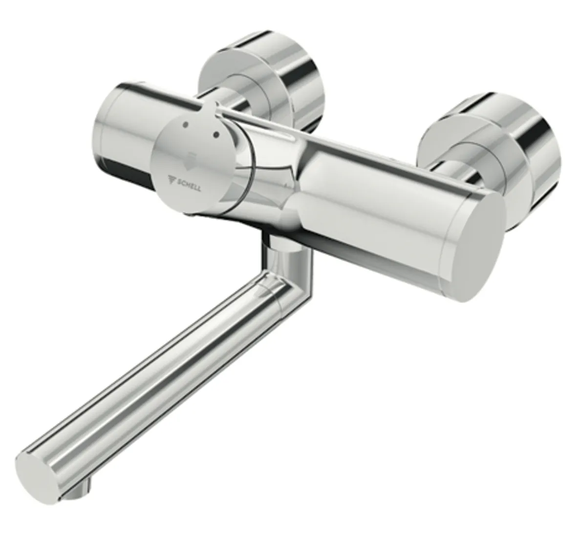 Aufputz-Waschtisch-Armatur VITUS VW-SC-M, Mischwasser, Selbstschluss, 2 RFV, Ventil zur Durchführung einer manuellen thermischen Desinfektion (gemäß DVGW Arbeitsblatt W 551), 2x DN 15 G 1/2 AG, Ausladung bis Mitte Strahlregler: 210 mm, chrom Aufputz-Waschtisch-Armatur VITUS VW-SC-M, Mischwasser, Selbstschluss, 2 RFV, Ventil zur Durchführung einer manuellen thermischen Desinfektion (gemäß DVGW Arbeitsblatt W 551), 2x DN 15 G 1/2 AG, Ausladung bis Mitte Strahlregler: 210 mm, chrom