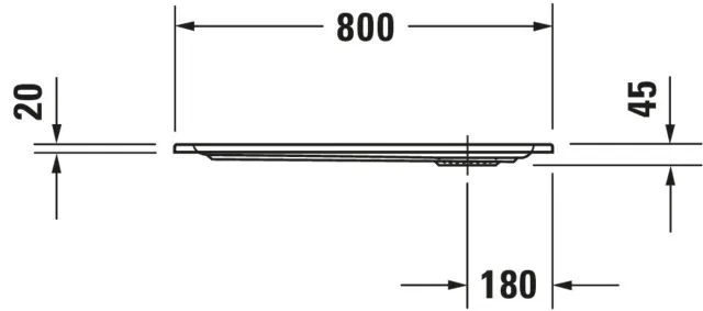 Duravit quadrat Duschwanne „Starck Slimline“ 80 × 80 cm 