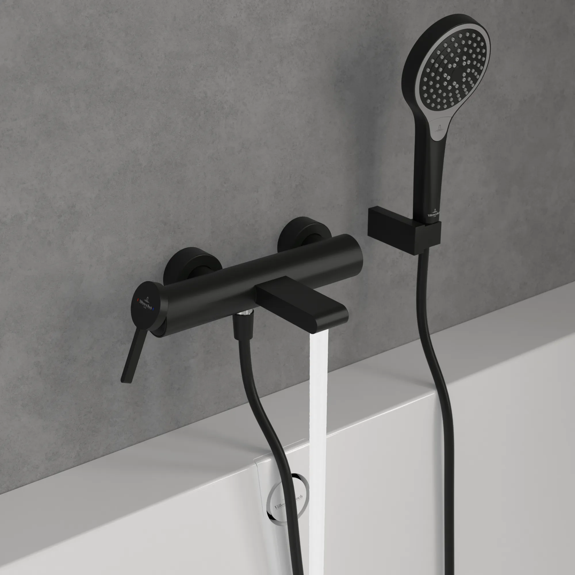 Einhand-Wannenarmatur „Dawn“ Ausladung 165 mm in Matt Black Einhand-Wannenarmatur „Dawn“ Ausladung 165 mm in Matt Black