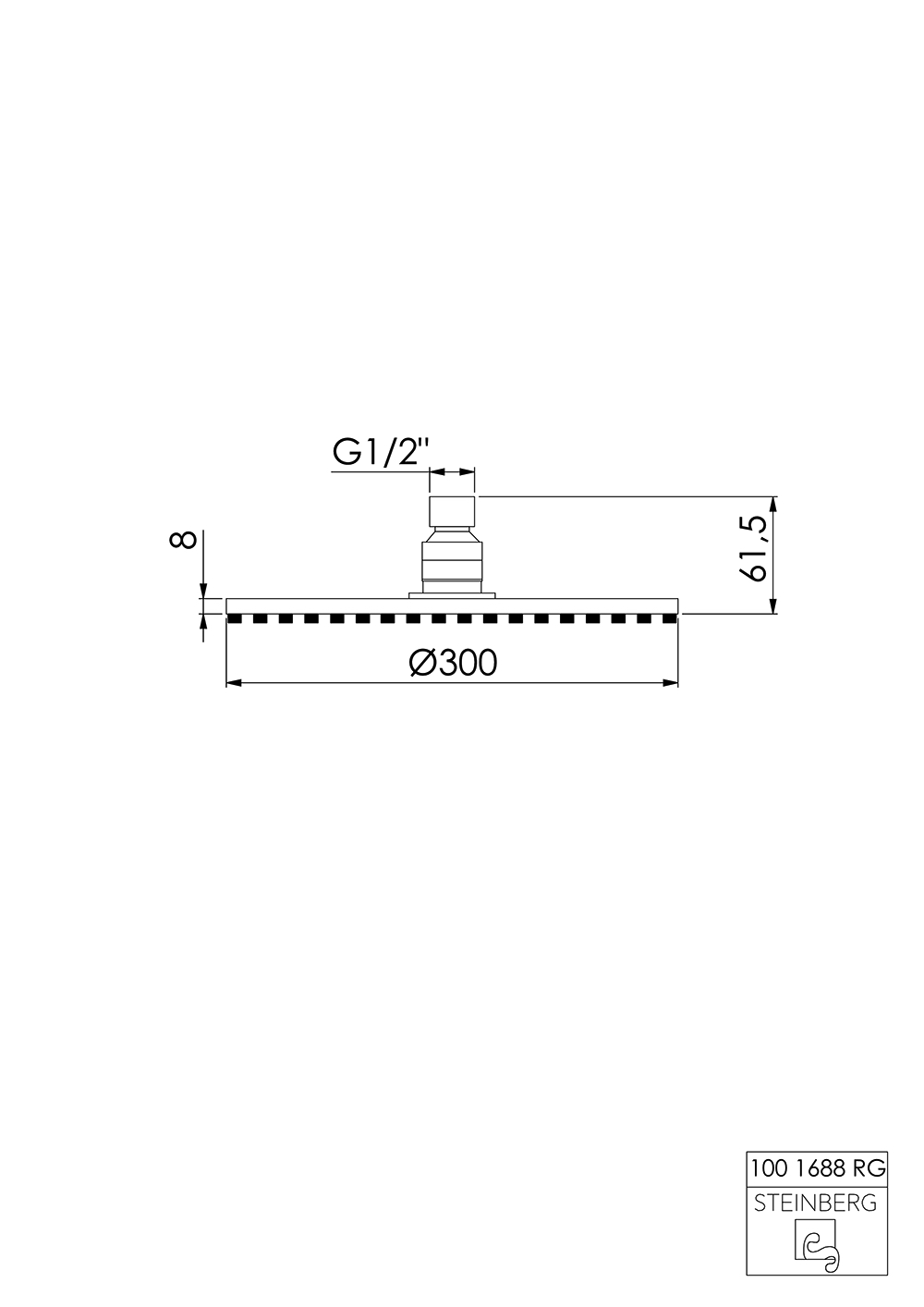 Serie 100 Regenbrause ⌀ 30 × 0,8 cm Serie 100 Regenbrause ⌀ 30 × 0,8 cm