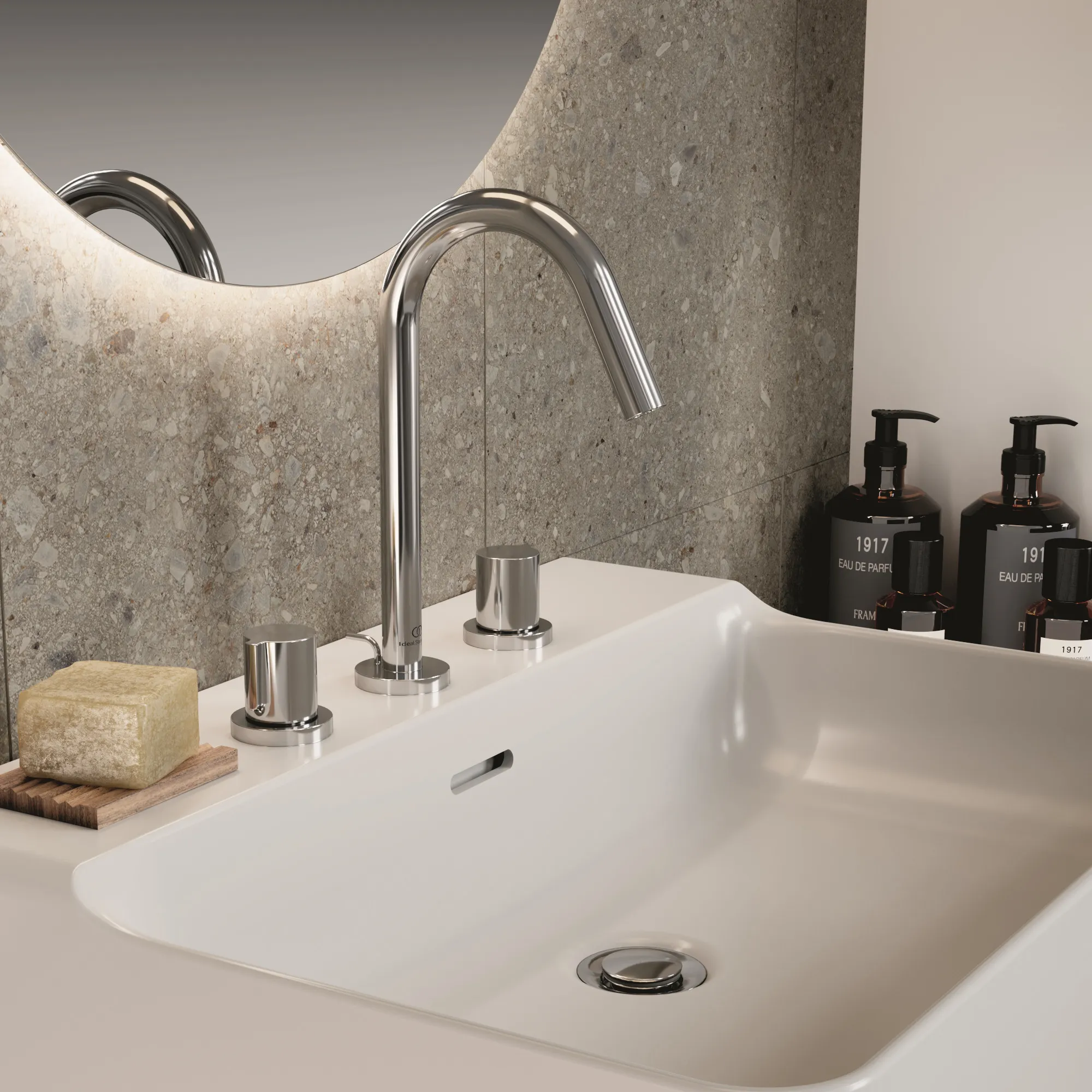 Ideal Standard Conca Waschtisch, 1 Hahnloch, Weißen mit IdealPlus, 600x450x165 mm