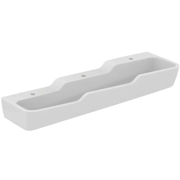 Reihenwaschtisch Contour 21 Schools 3 Hahnlöcher ohne Überlauf 1300x430x155 Weiß Reihenwaschtisch Contour 21 Schools 3 Hahnlöcher ohne Überlauf 1300x430x155 Weiß
