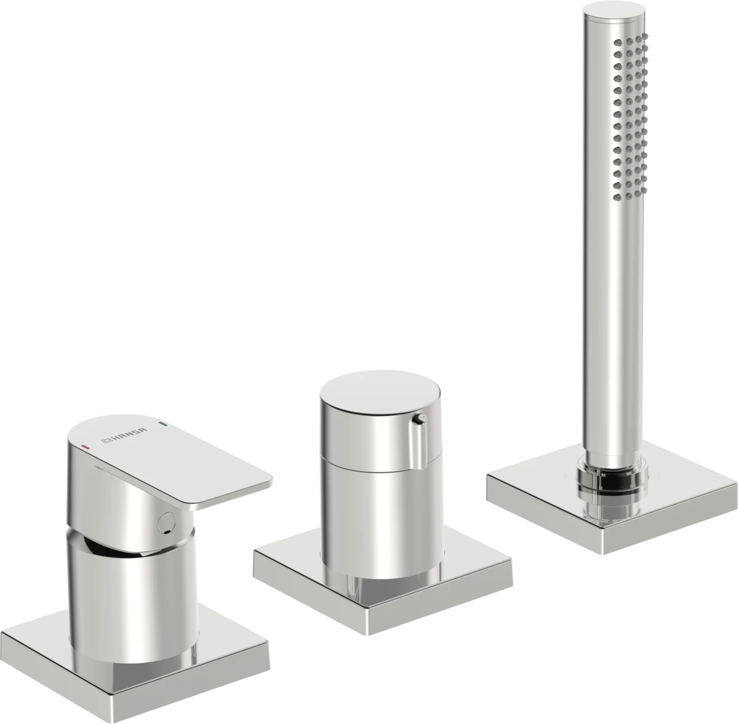 HansaSTELA Wannenarmatur Hansastela 2021 Einhebelmischer Fertigmontageset für Wanne/Brause 5731 Rosette eckig Chrom HansaSTELA Wannenarmatur Hansastela 2021 Einhebelmischer Fertigmontageset für Wanne/Brause 5731 Rosette eckig Chrom